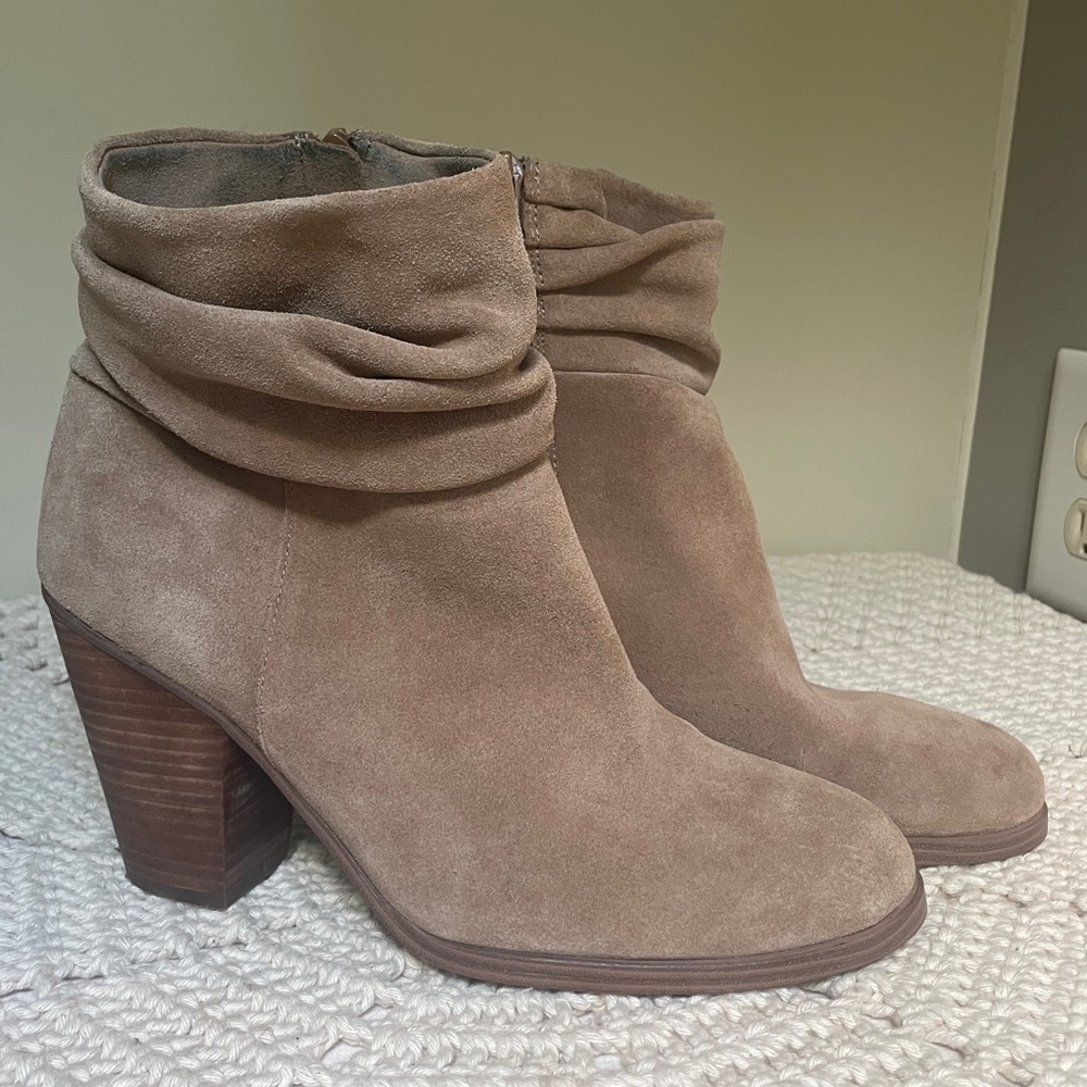 Vince Camuto Hesta slouchy suede ankle heeled boot